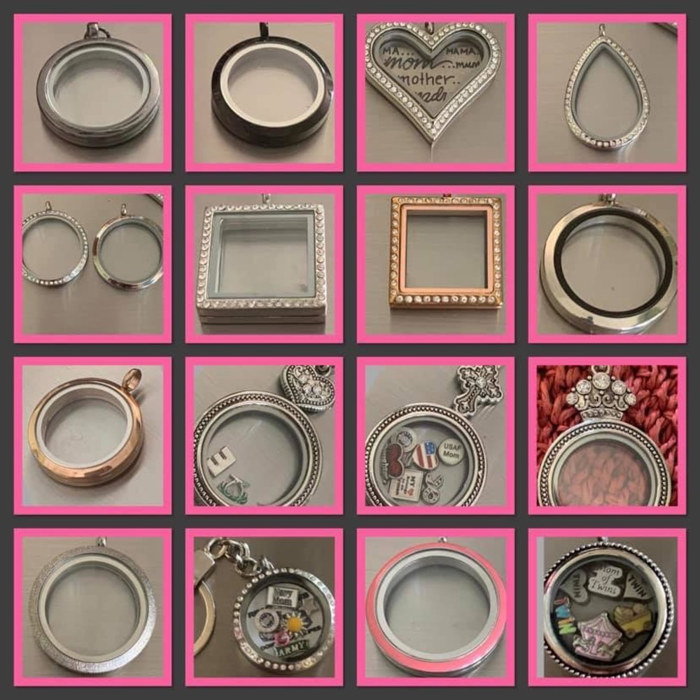 Buy 2 Memory Lockets, Get 3rd FREE! Includes: 5 charms, 6 crystals & chain!
